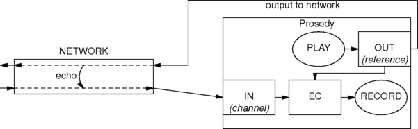 diagram of echo cancellation with play and record